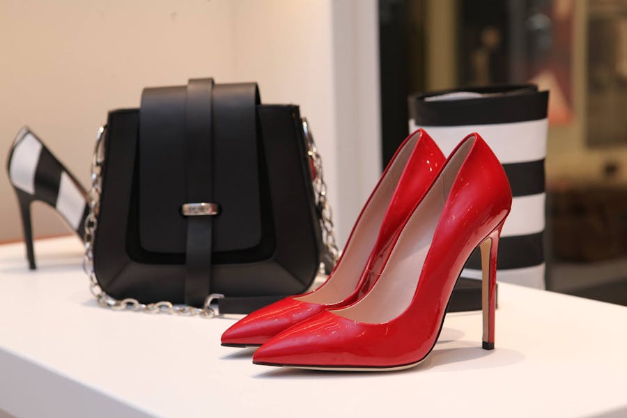 Blush Modern Crepe Stiletto Heel — view 3